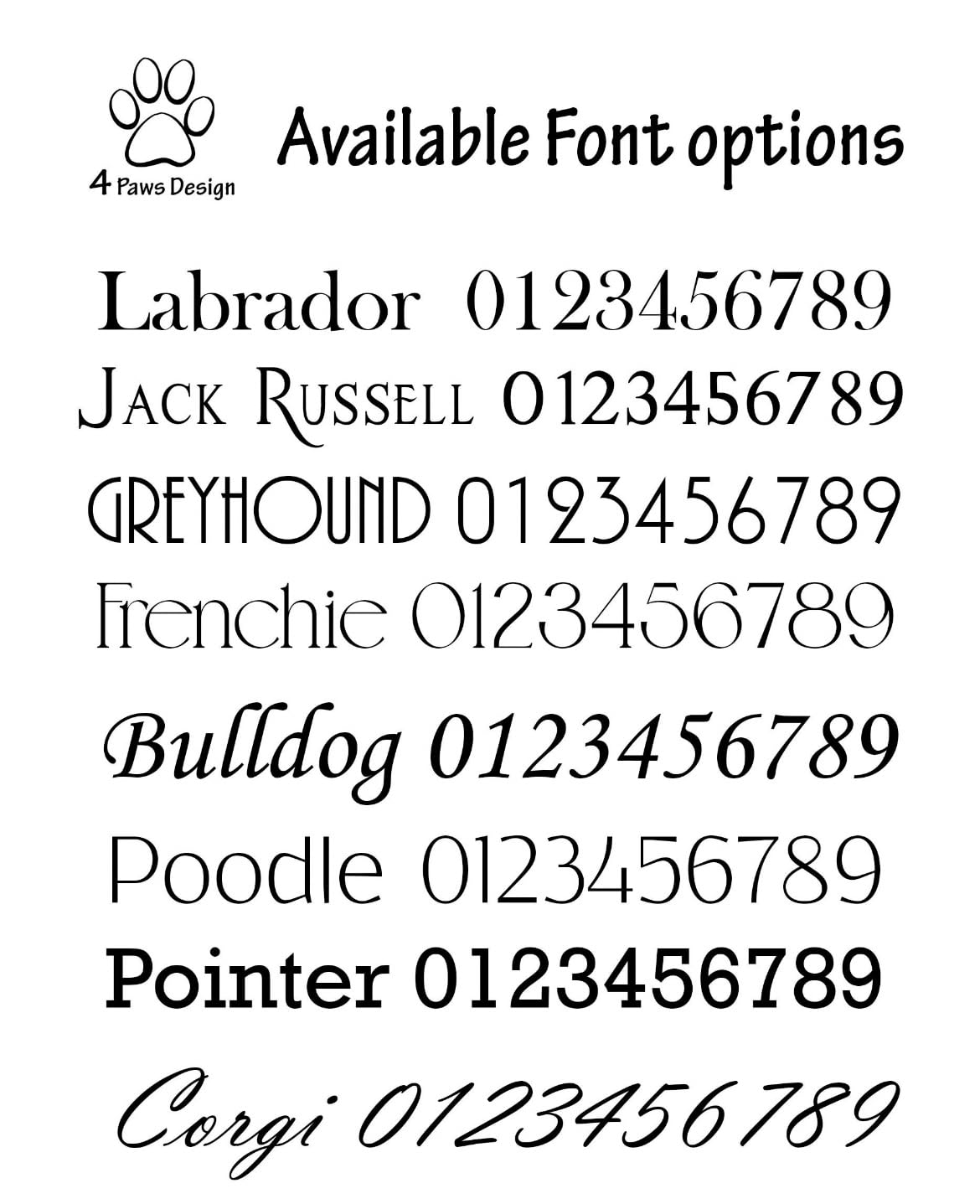 Vertical House Numbers Relief Style
