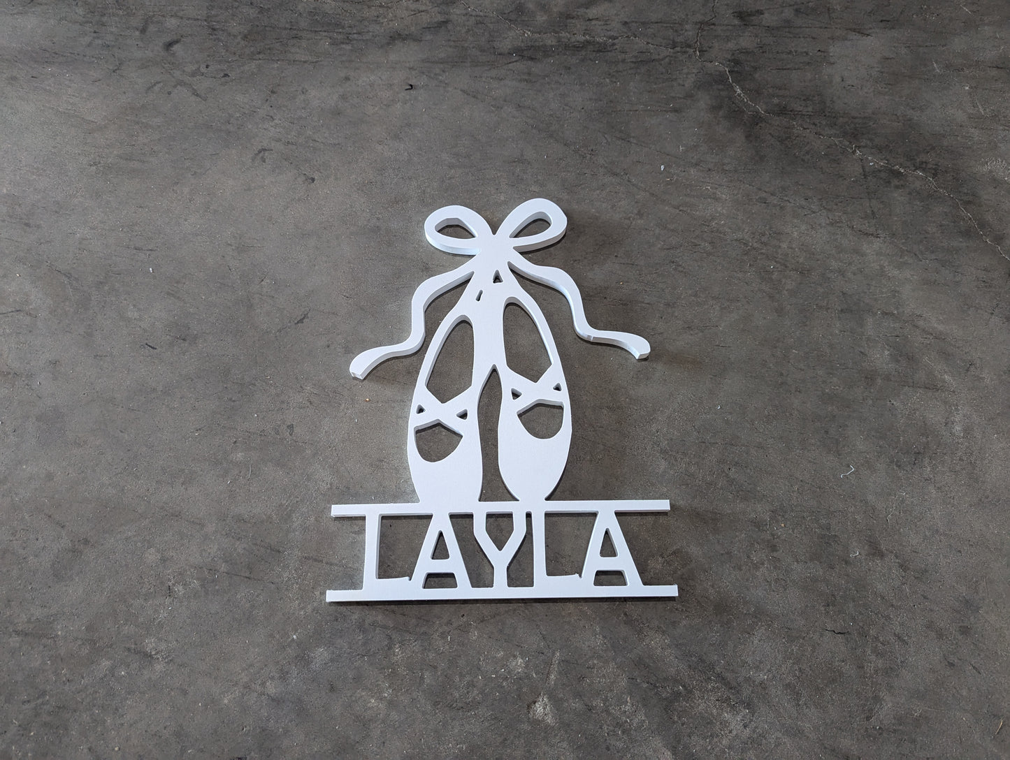 Custom Kids name Sign - Ballet slippers