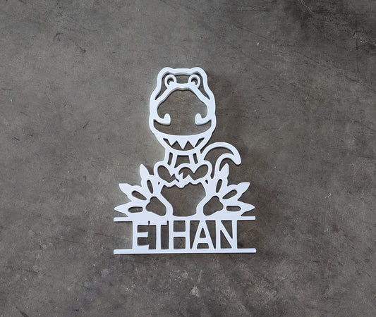 Custom Kids name Sign - dinosaur