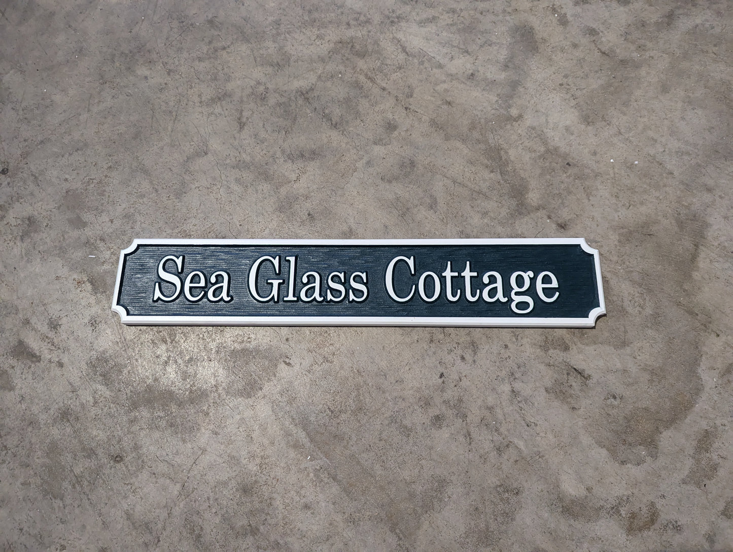 "Sea Glass" Quarter board sign