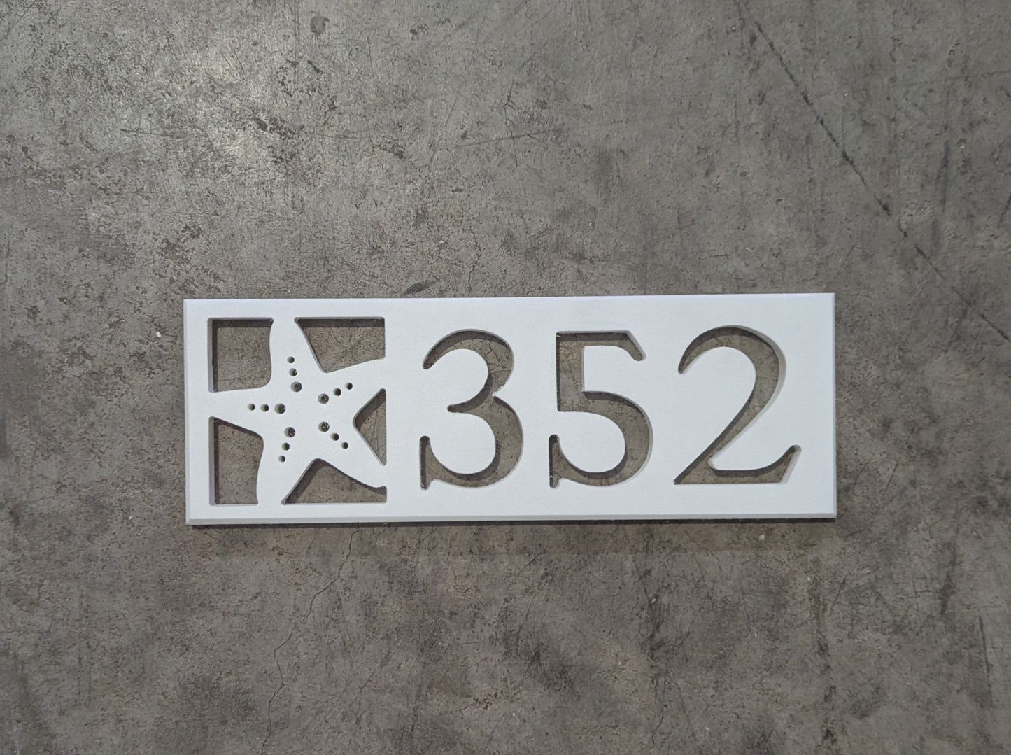 Cut thru House Numbers - Starfish