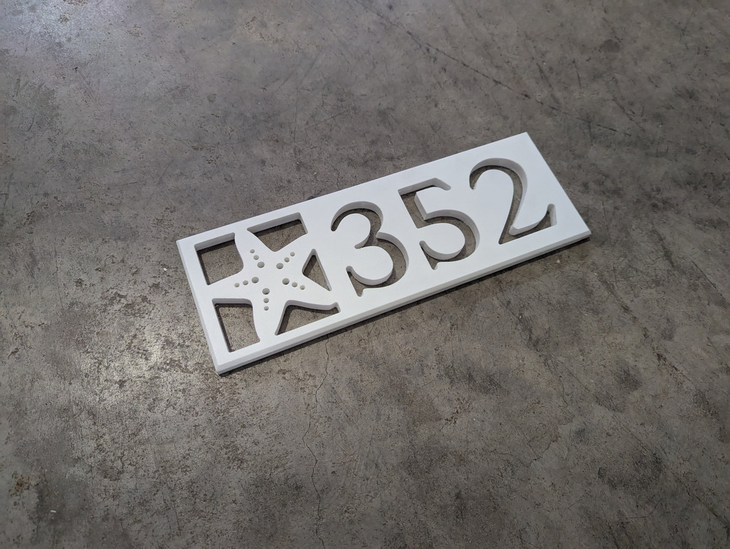 Cut thru House Numbers - Starfish