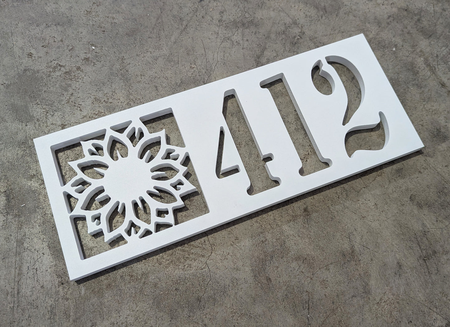 Cut thru House Numbers - Sunflower