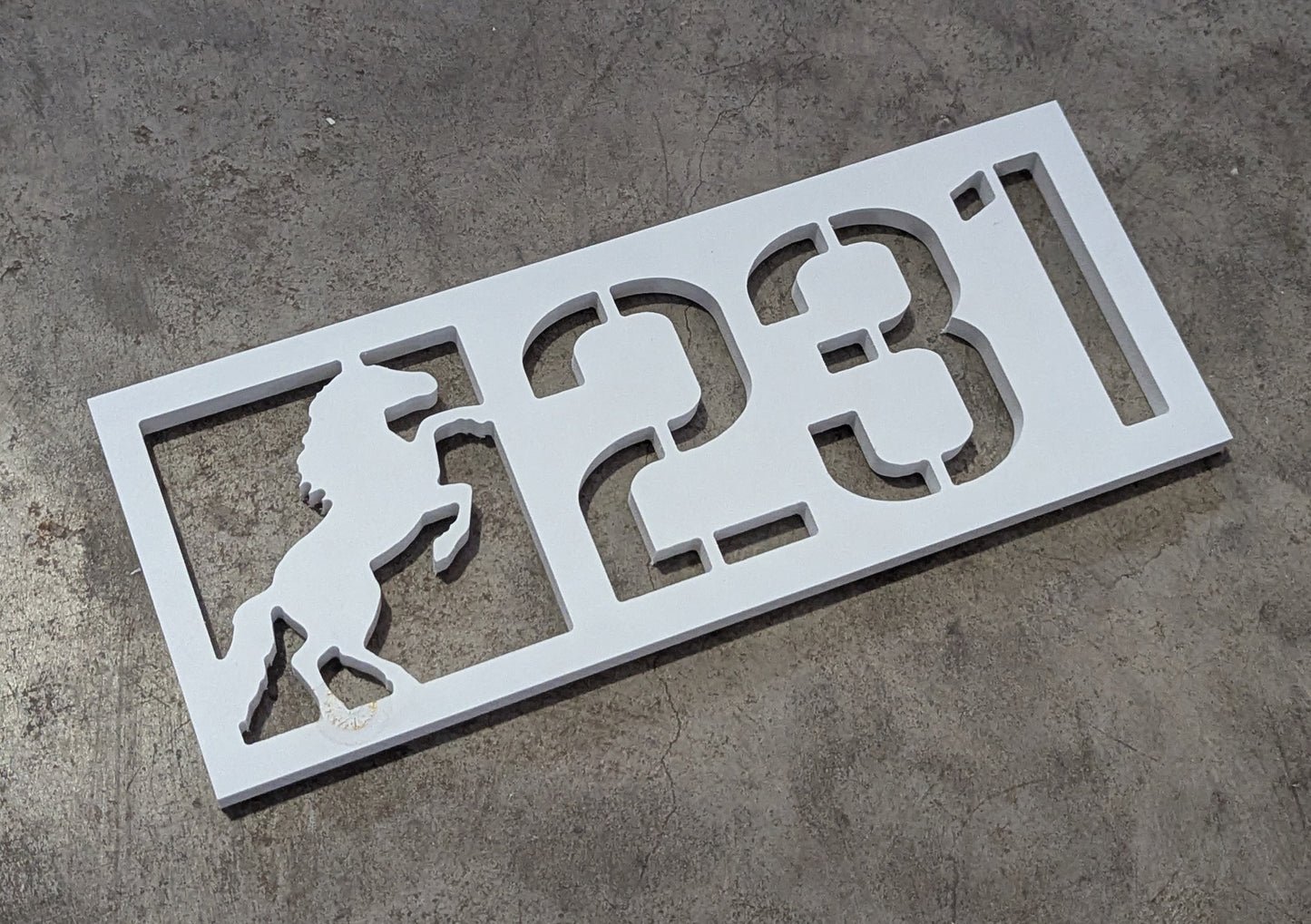 Cut thru House Numbers - Horse