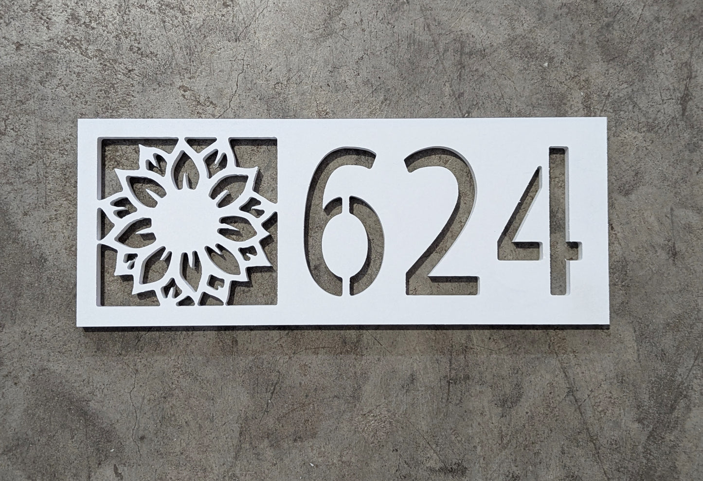 Cut thru House Numbers - Sunflower