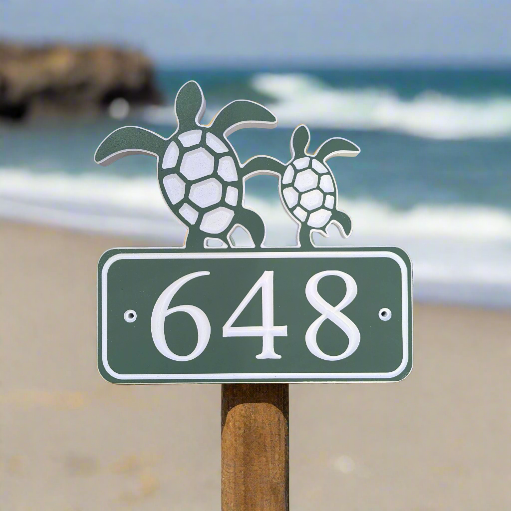 Large Sea Turtle House Numbers