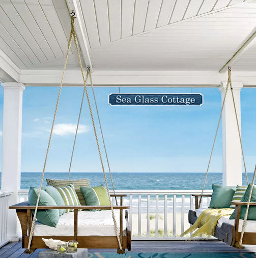 "Sea Glass" Quarter board sign