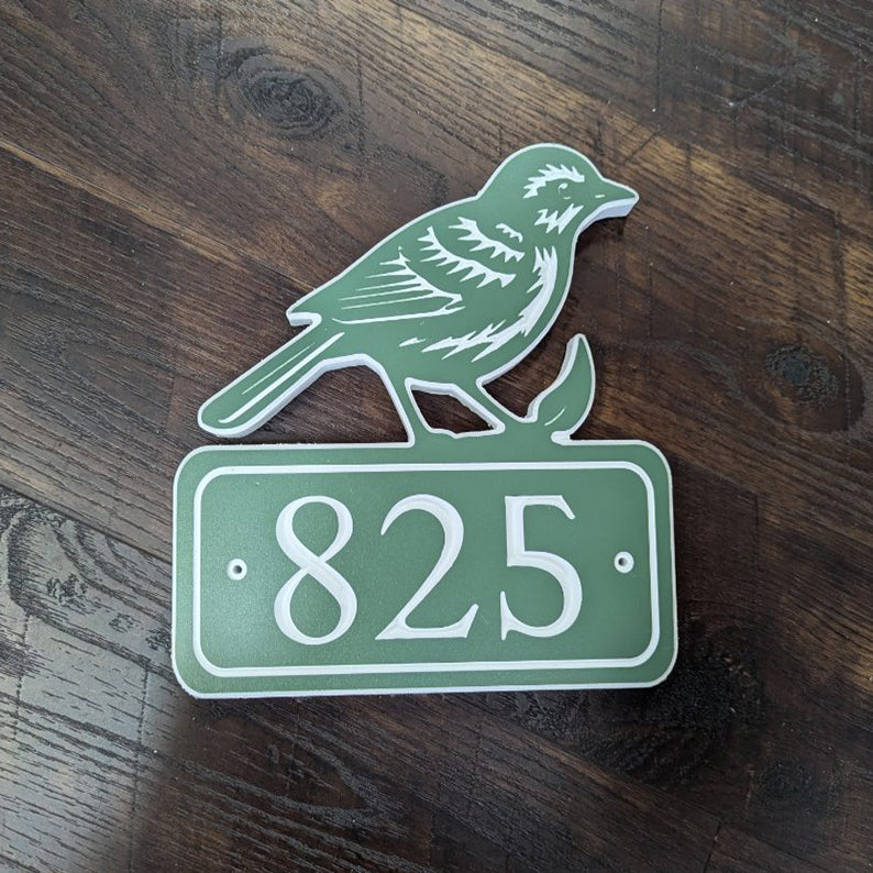 Large Bird House Numbers