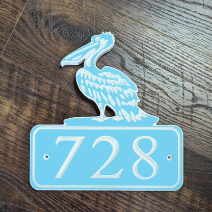 Large Pelican House Numbers