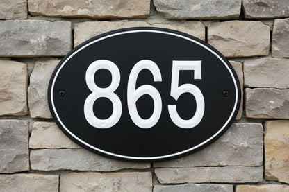 Simple Oval House Numbers