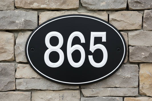 Simple Oval House Numbers