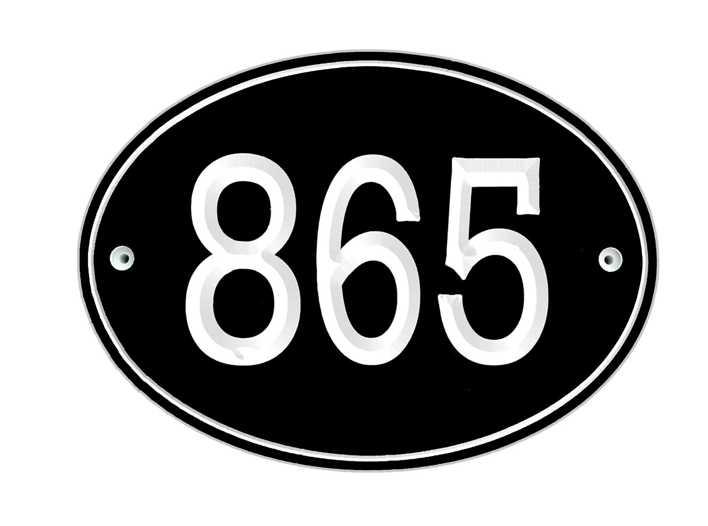 Simple Oval House Numbers