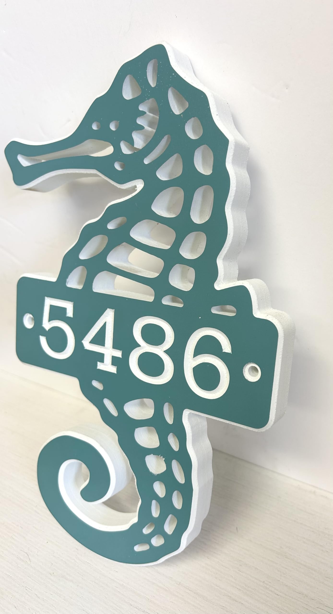 Large Seahorse House Numbers