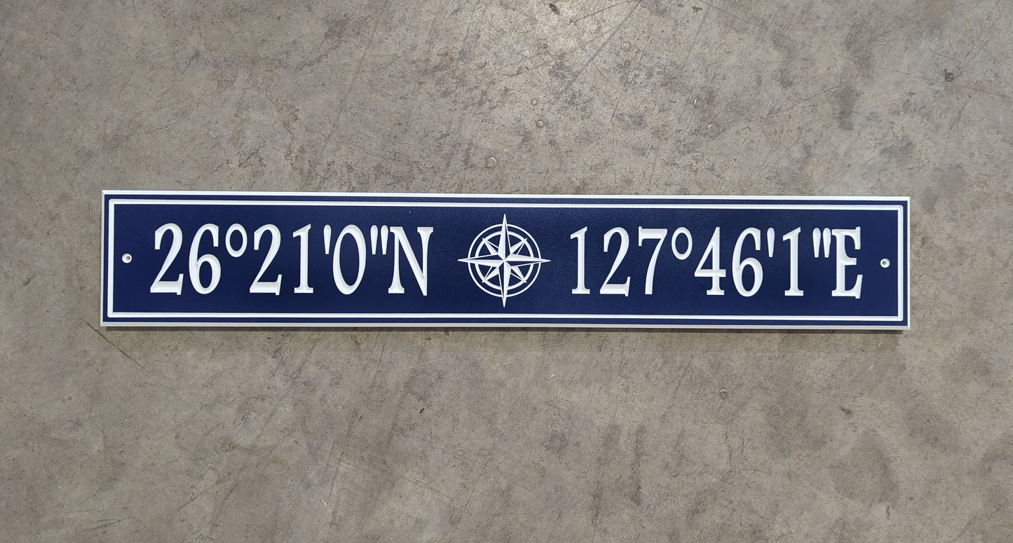 GPS Coordinates sign