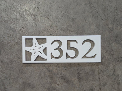 Cut thru House Numbers - Starfish