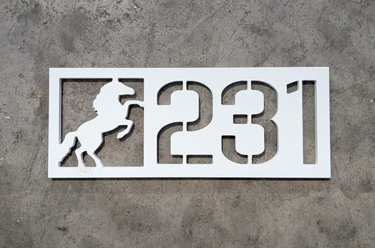 Cut thru House Numbers - Horse