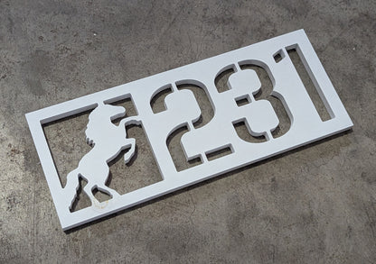 Cut thru House Numbers - Horse