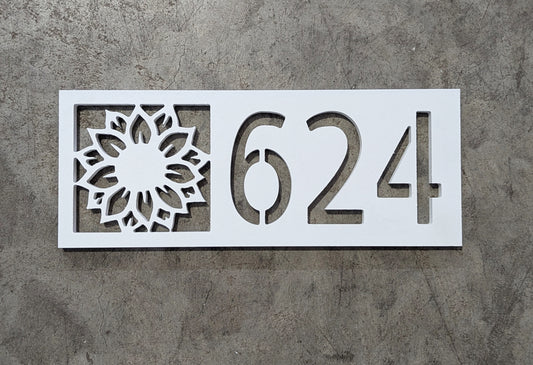 Cut thru House Numbers - Sunflower