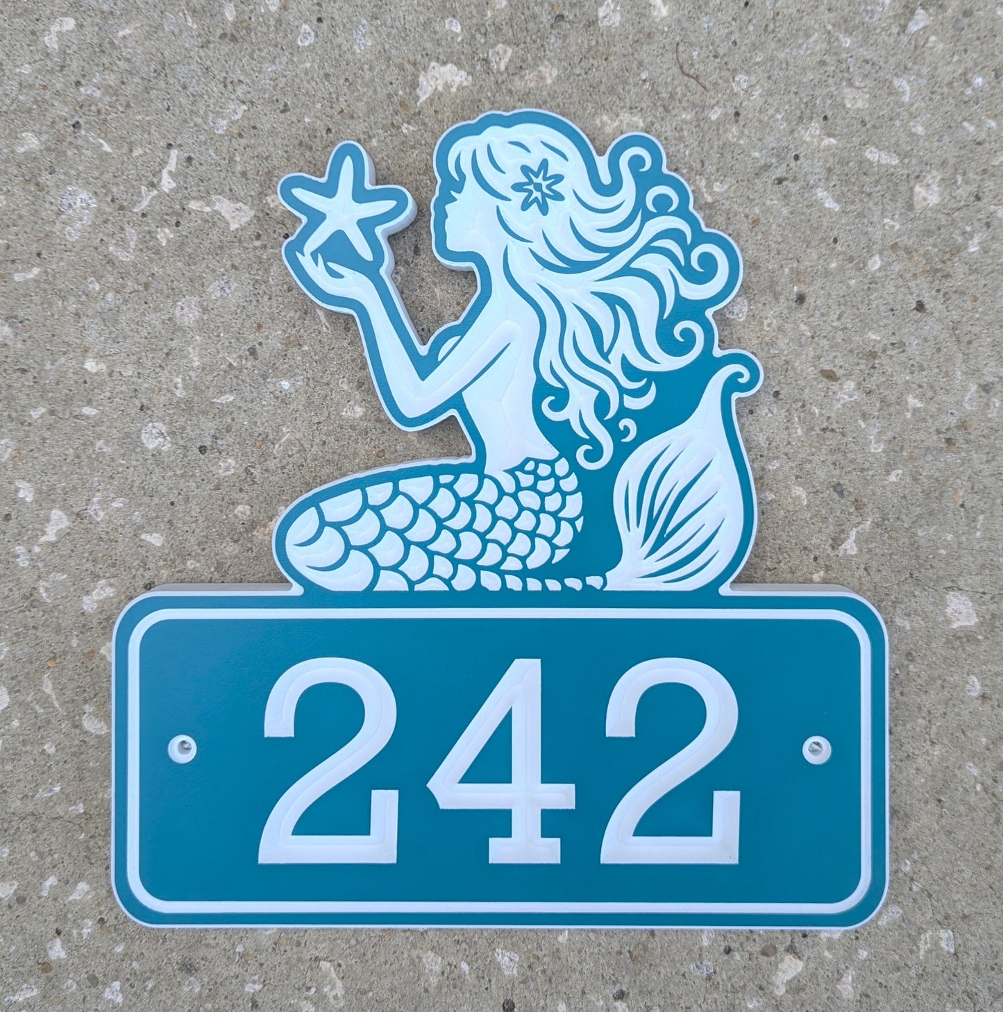 Mermaid House Numbers