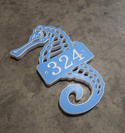 Large Seahorse House Numbers