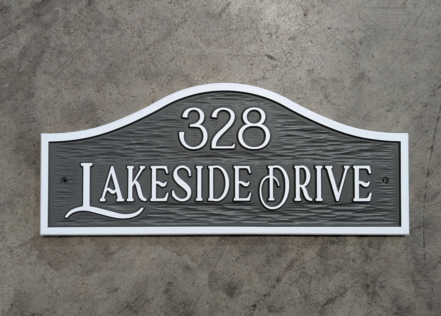 "Lakeside Drive" address plaque