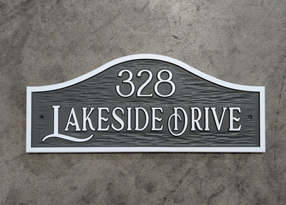 "Lakeside Drive" address plaque