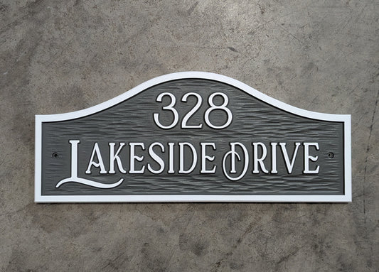 "Lakeside Drive" address plaque