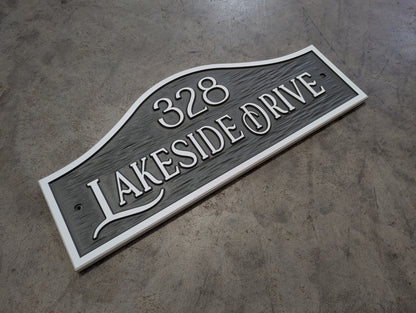 "Lakeside Drive" address plaque