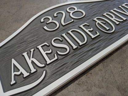 "Lakeside Drive" address plaque