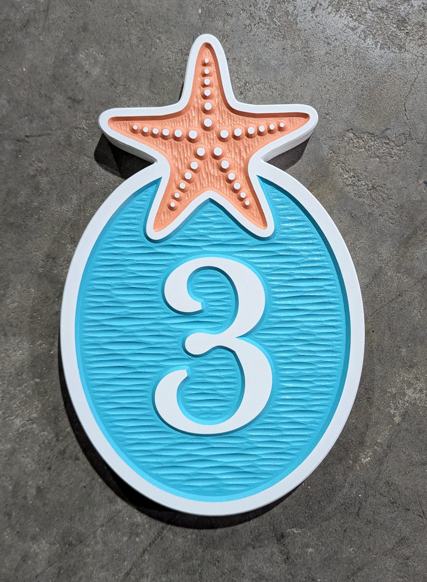 Starfish Number Plaque