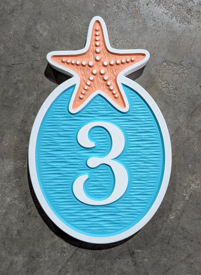 Starfish Number Plaque