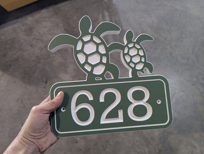 Sea Turtle House Numbers