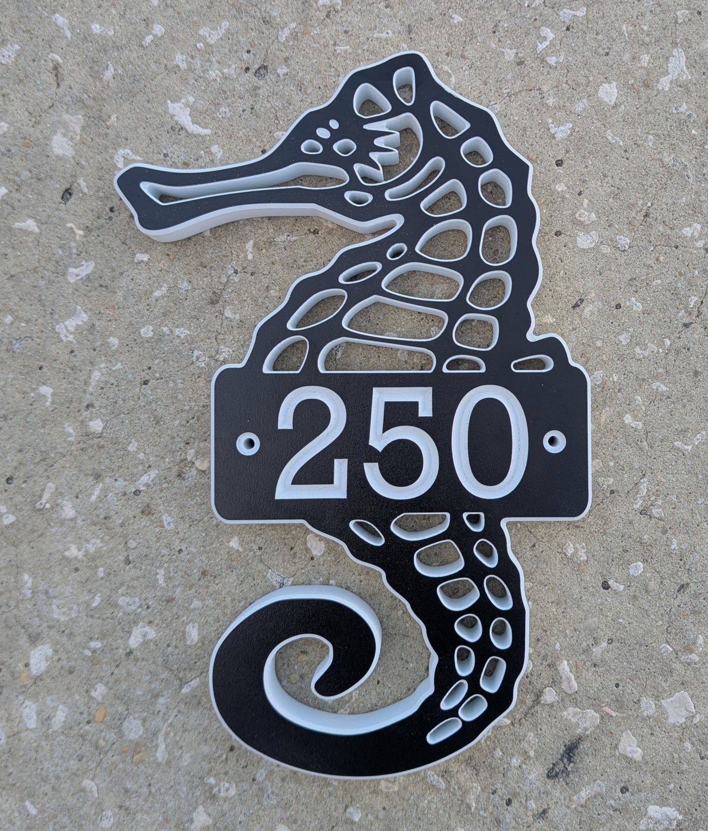 Large Seahorse House Numbers