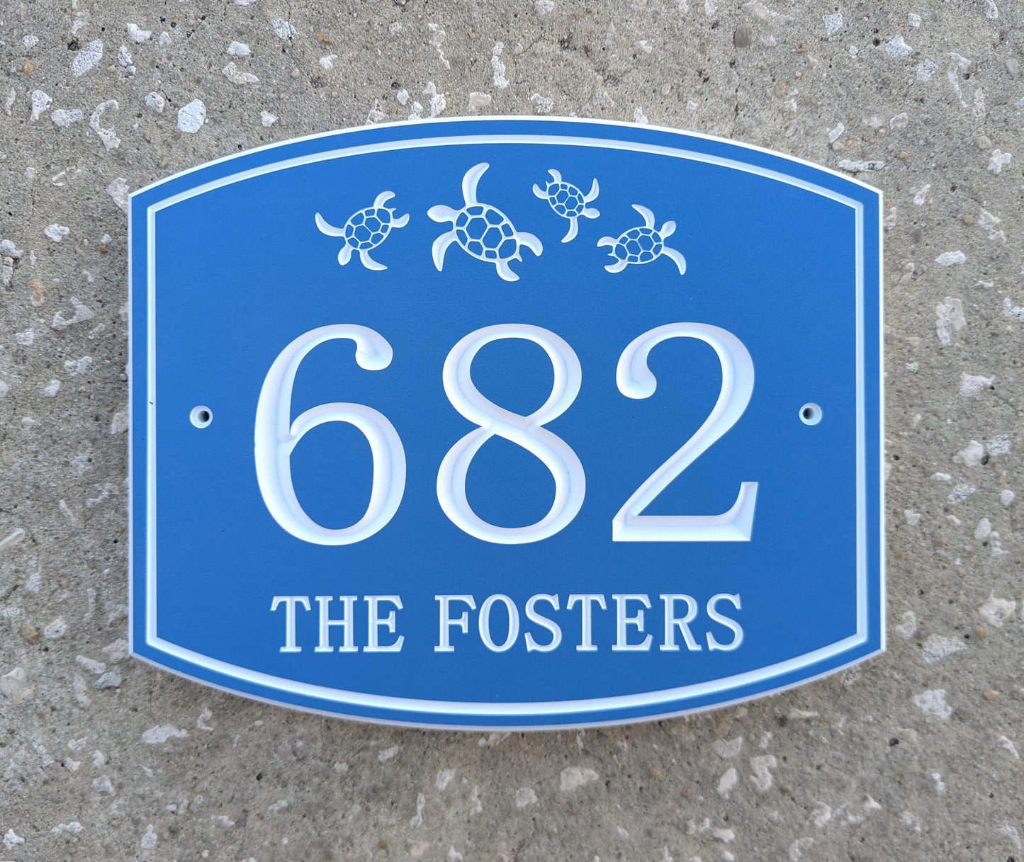 Sea Turtle Design with Rounded Top & Bottom