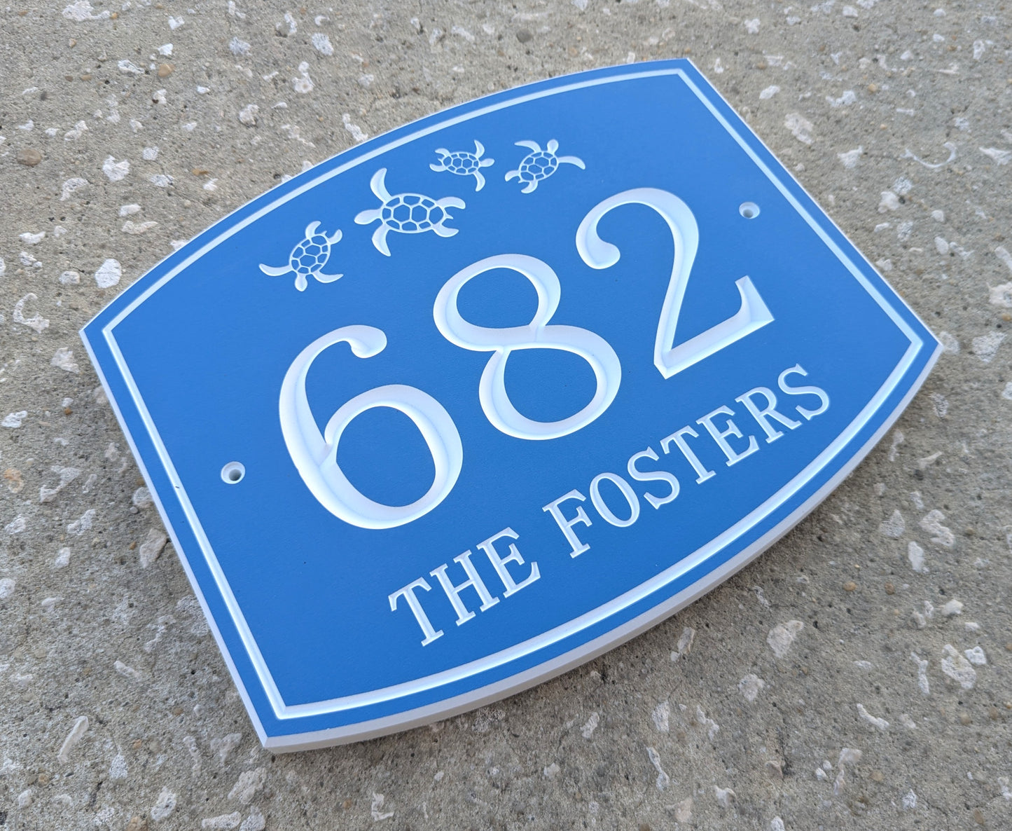 Sea Turtle Design with Rounded Top & Bottom