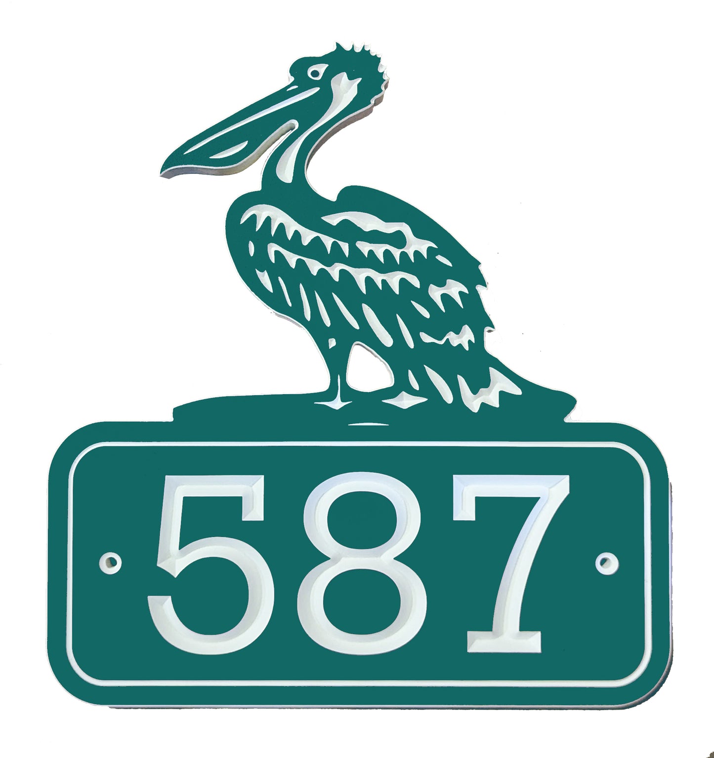 Large Pelican House Numbers