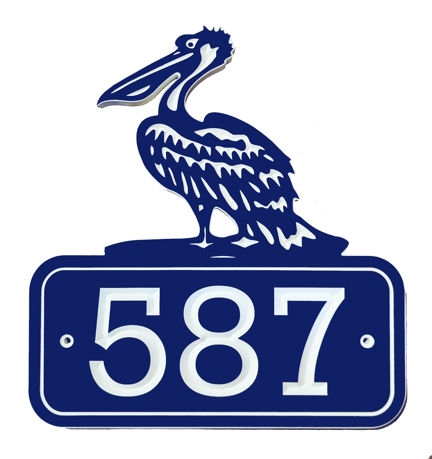 Large Pelican House Numbers