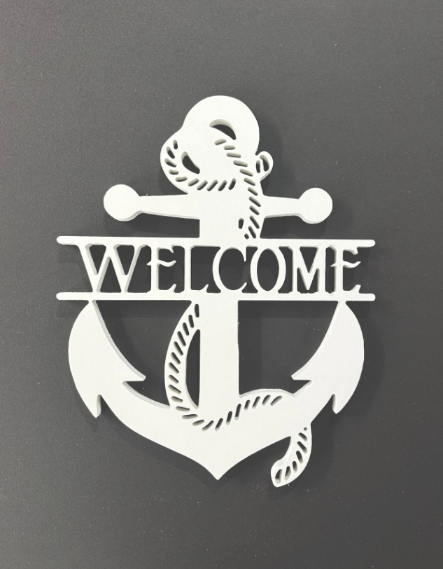Nautical welcome sign