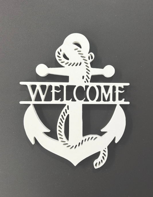 Nautical welcome sign