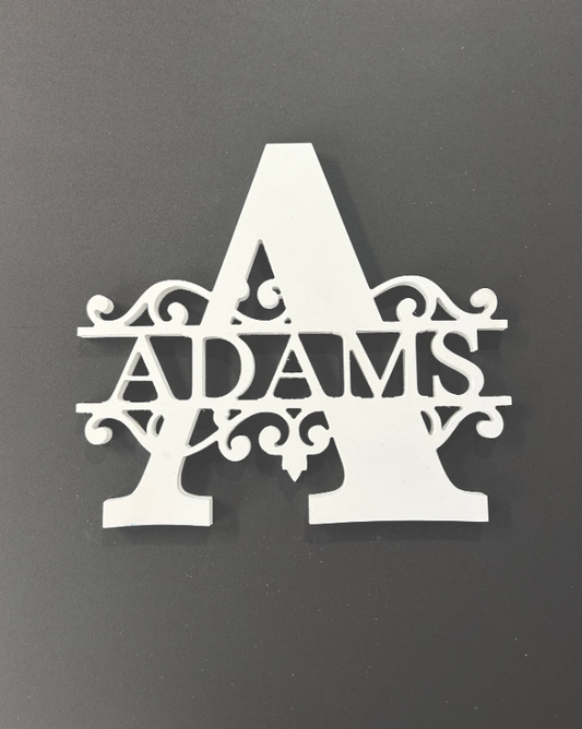 Custom welcome Monogram sign