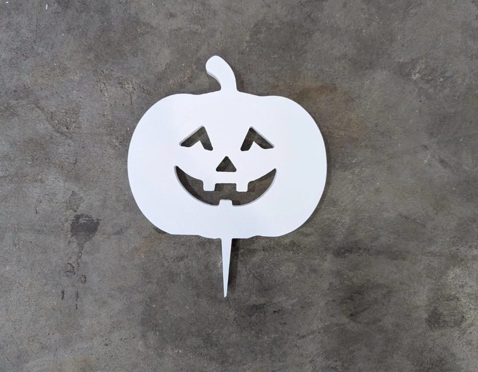 Custom PVC Pumpkin Yard Stake SET OF 3