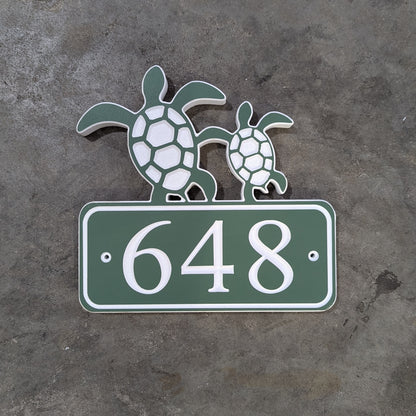 Large Sea Turtle House Numbers