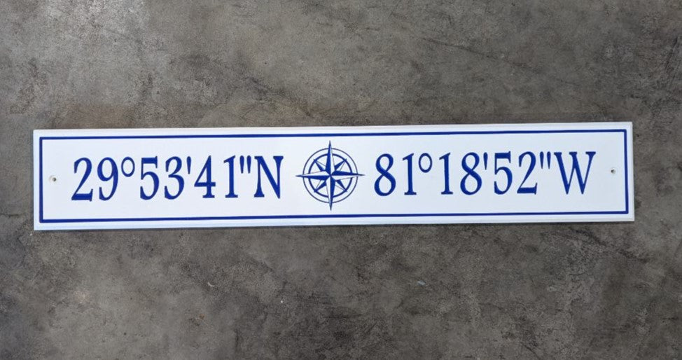 GPS Coordinates sign