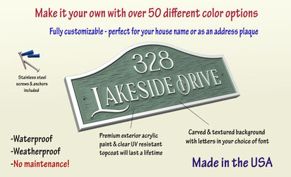 "Lakeside Drive" address plaque