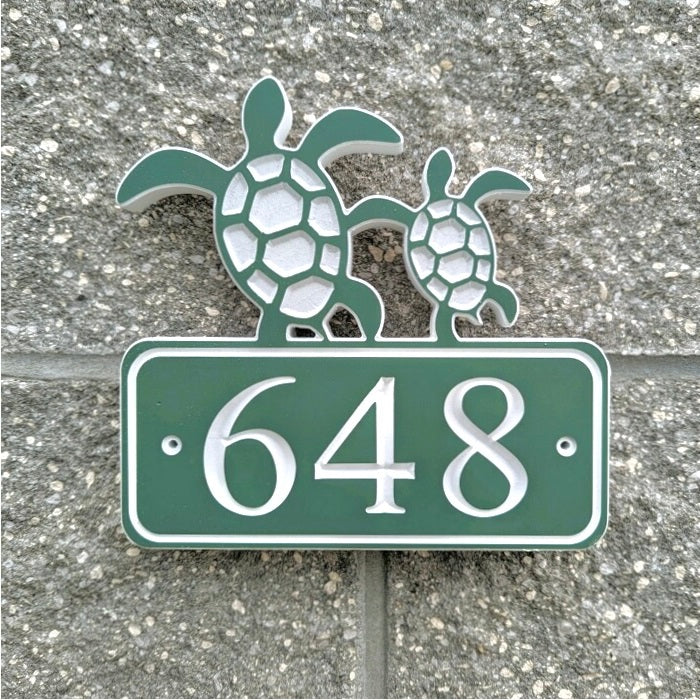 Large Sea Turtle House Numbers