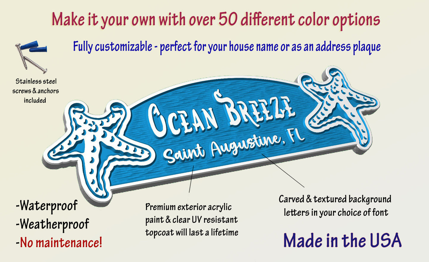 "Ocean Breeze" With Starfish