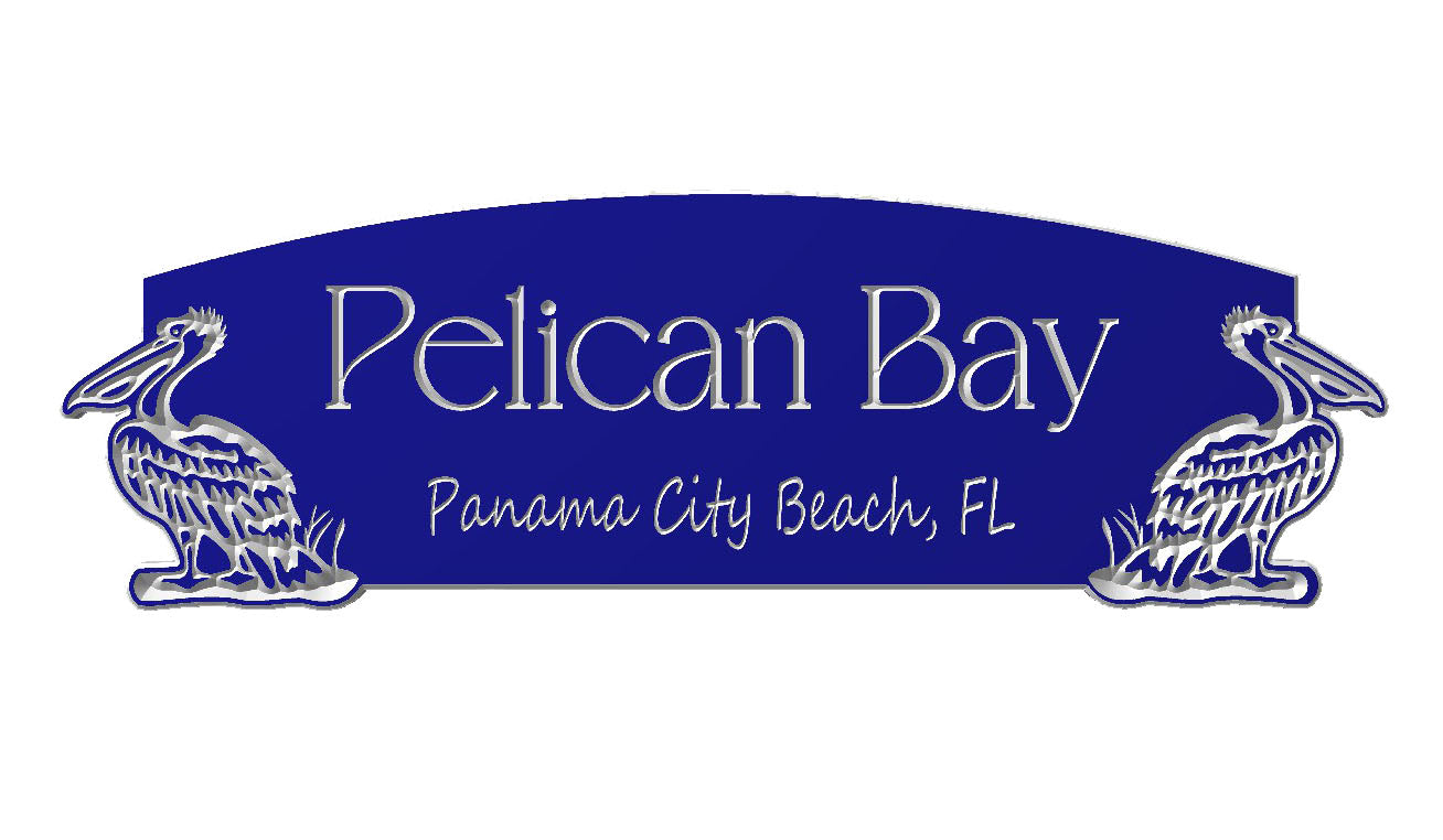 "Pelican Bay" house sign