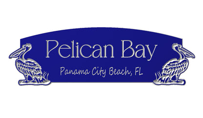 "Pelican Bay" house sign