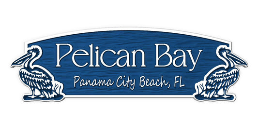 "Pelican Bay" house sign or address plaque